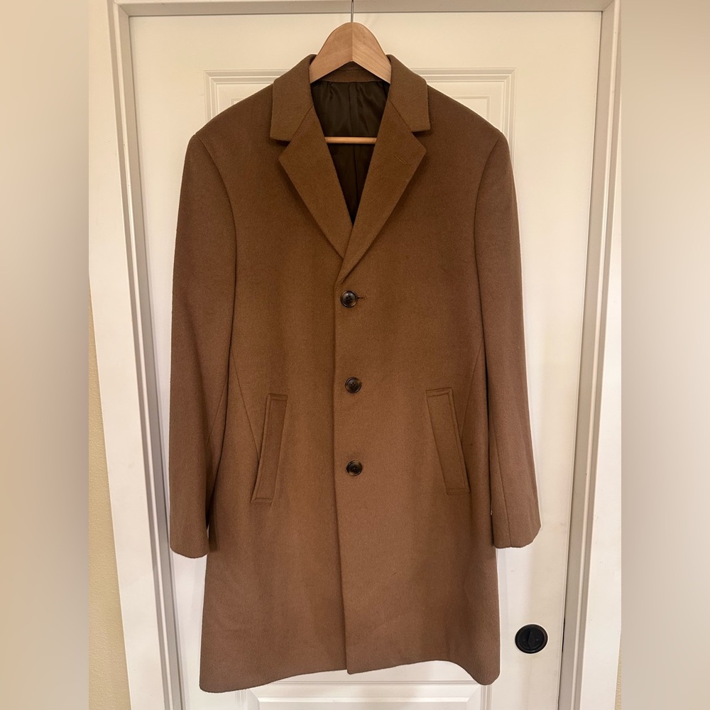 Kenneth Cole | 38R Men’s Camel Overcoat, NEW